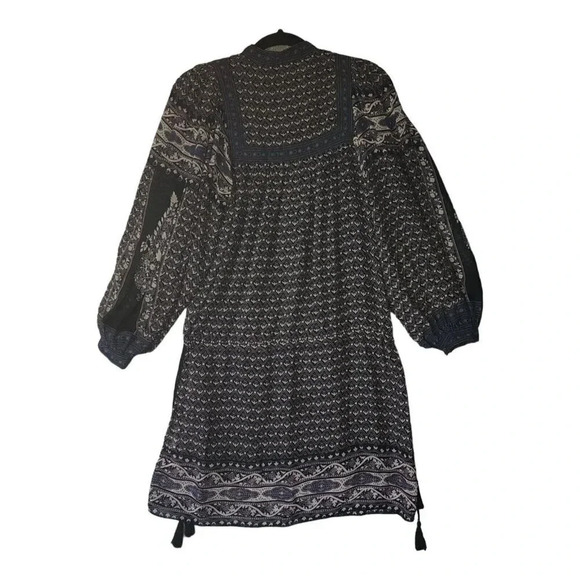 Ulla Johnson Reema Moonlight Mini Dress Size 4 Printed Sheer Exotic Silk Split - Picture 4 of 11